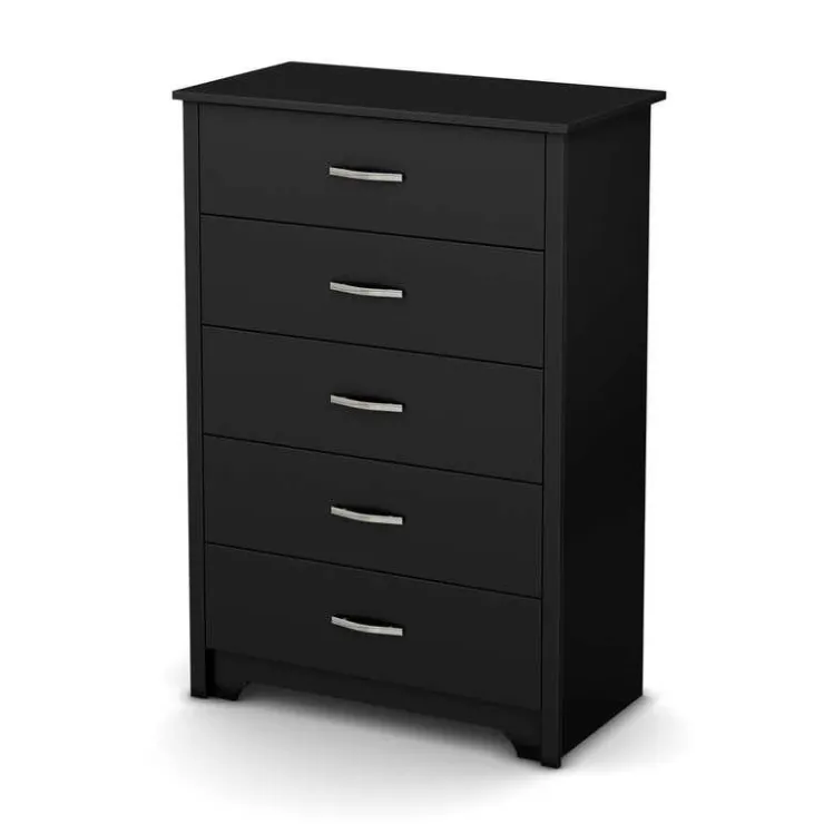 Meubles South Shore 5-Drawer Chest - South Shore PURE BLACK Hot