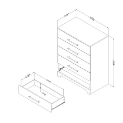 Meubles South Shore 5-Drawer Chest - South Shore RUSTIC OAK Sale