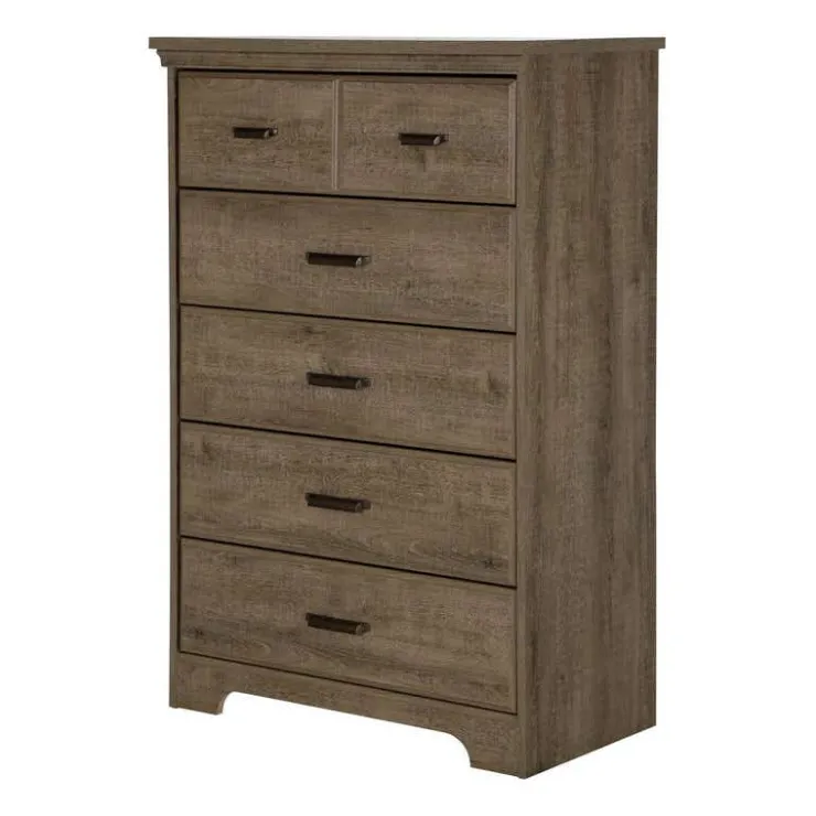Meubles South Shore 5-Drawer Chest - South Shore WEATHERED OAK Best