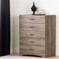 Meubles South Shore 5-Drawer Chest - South Shore Weathered Oak Sale