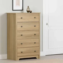 Meubles South Shore 5-Drawer Chest - South Shore Natural Ash Discount