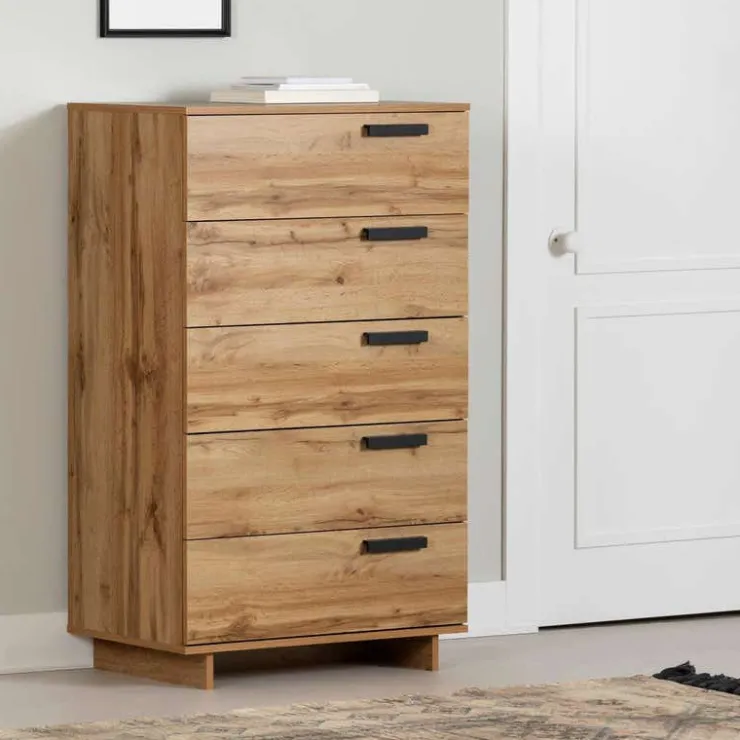 Meubles South Shore 5-Drawer Chest - South Shore Nordik Oak Outlet