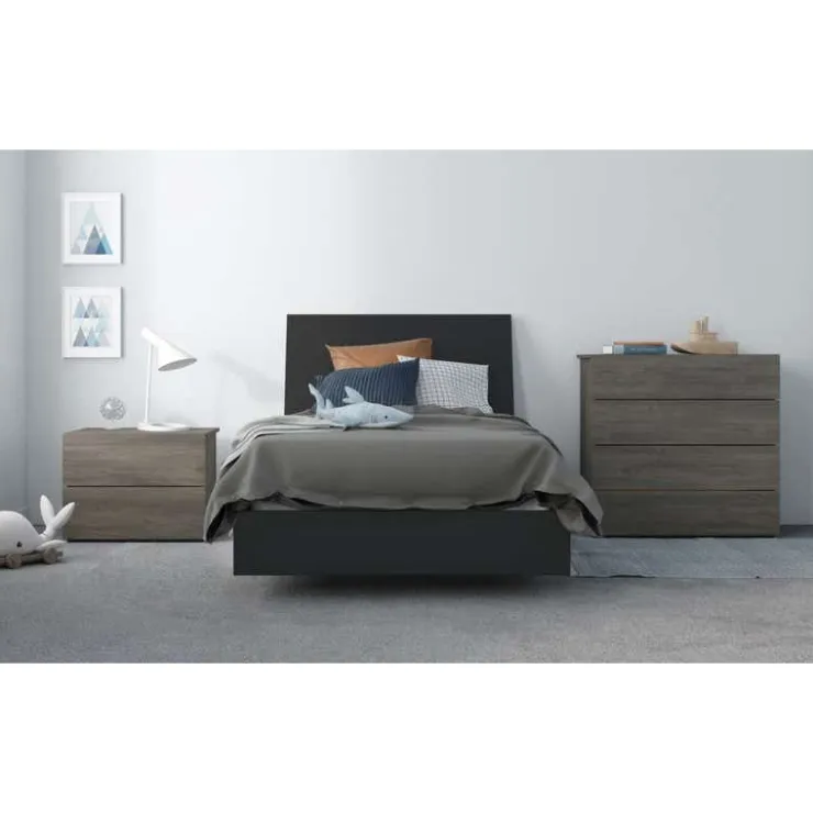 Nexera 4-Drawer Chest, Bark Grey Online