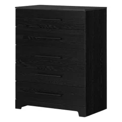 Meubles South Shore 5-Drawer Chest Dresser - South Shore Black Oak Discount