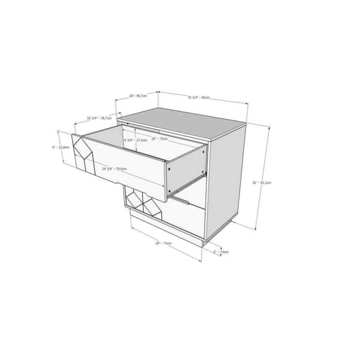 Nexera 3-Drawer Chest, - White Sale