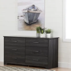 Meubles South Shore 6-Drawer Double Dresser - South Shore Gray Oak Online