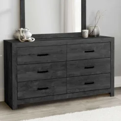 Monarch 6-Drawer Dresser Grey
