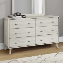 Monarch 6-Drawer Dresser Oak