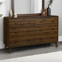 Monarch 6-Drawer Dresser Walnut Outlet