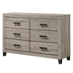 6-Drawer Dresser Light Grey Outlet