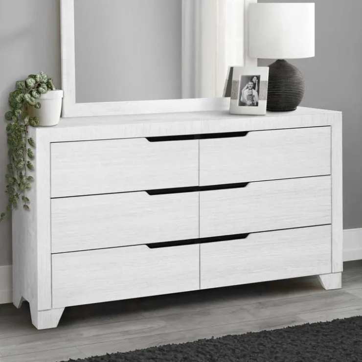 Monarch 6-Drawer Dresser White New
