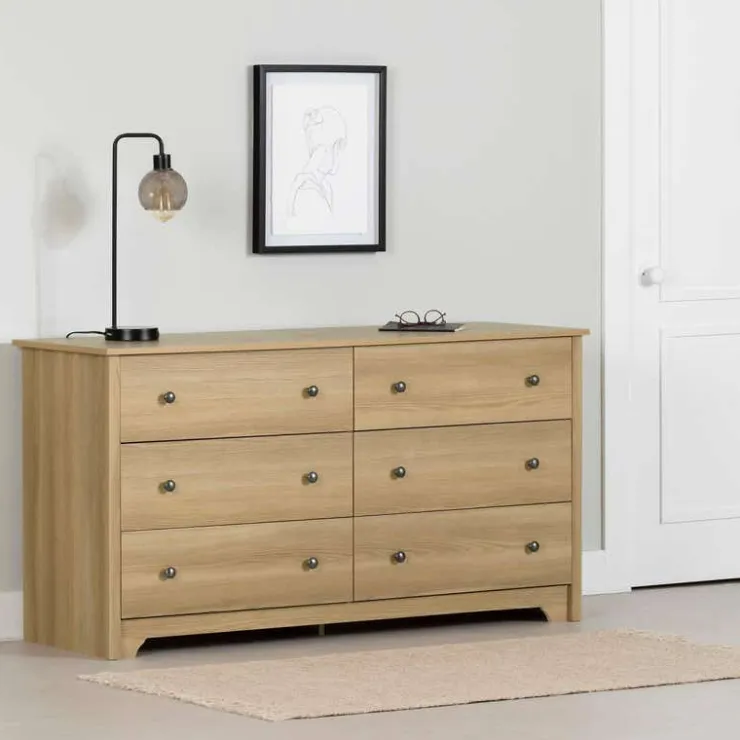 Meubles South Shore 6-Drawer Dresser - South Shore Natural Ash Clearance