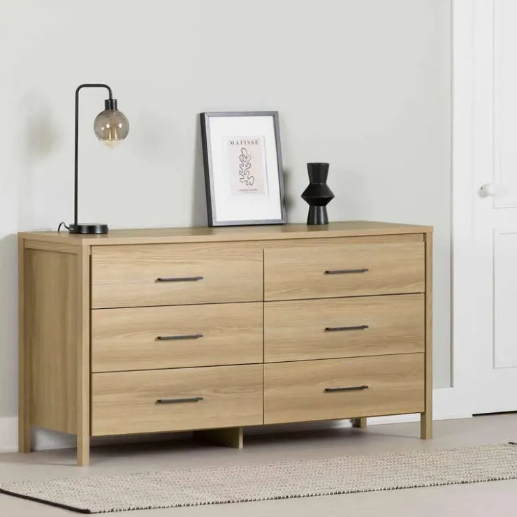 Meubles South Shore 6-Drawer Dresser - South Shore Natural Ash Clearance