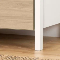 Meubles South Shore 6-Drawer Dresser - South Shore White and Soft Elm Clearance