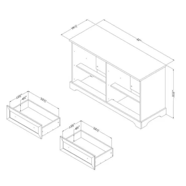 Meubles South Shore 6-Drawer Dresser - South Shore White Outlet