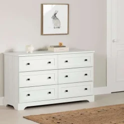 Meubles South Shore 6-Drawer Dresser - South Shore White Outlet