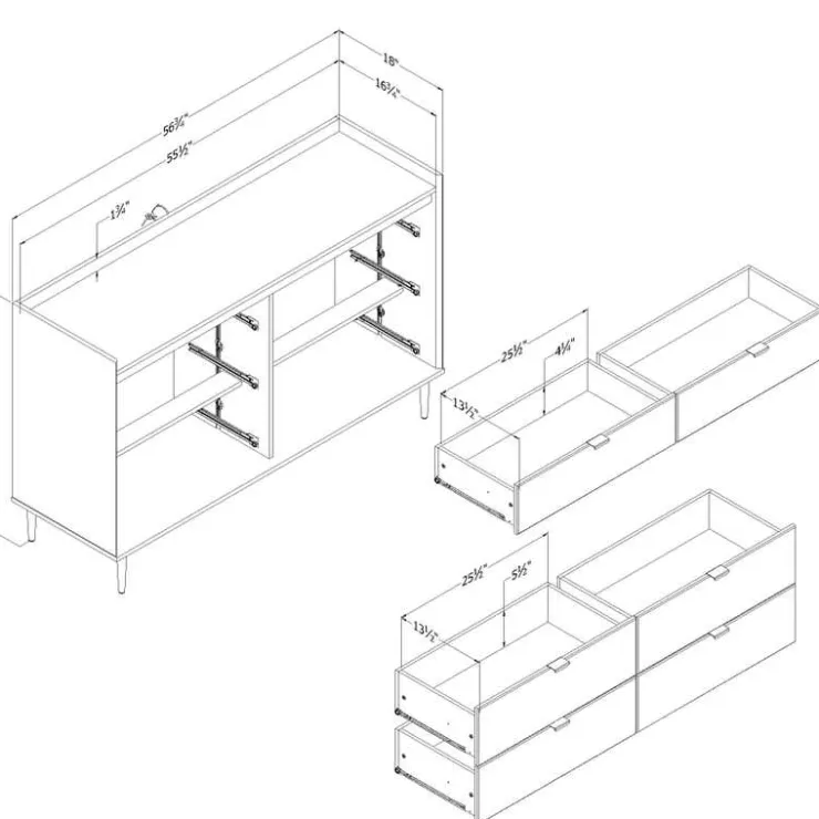 Meubles South Shore 6-Drawer Dresser - South Shore Winter Oak Outlet
