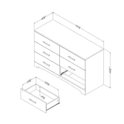 Meubles South Shore 6-Drawer Dresser - South Shore PURE WHITE Best