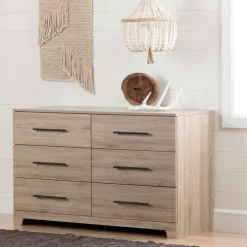 Meubles South Shore 6-Drawer Dresser - South Shore RUSTIC OAK Online