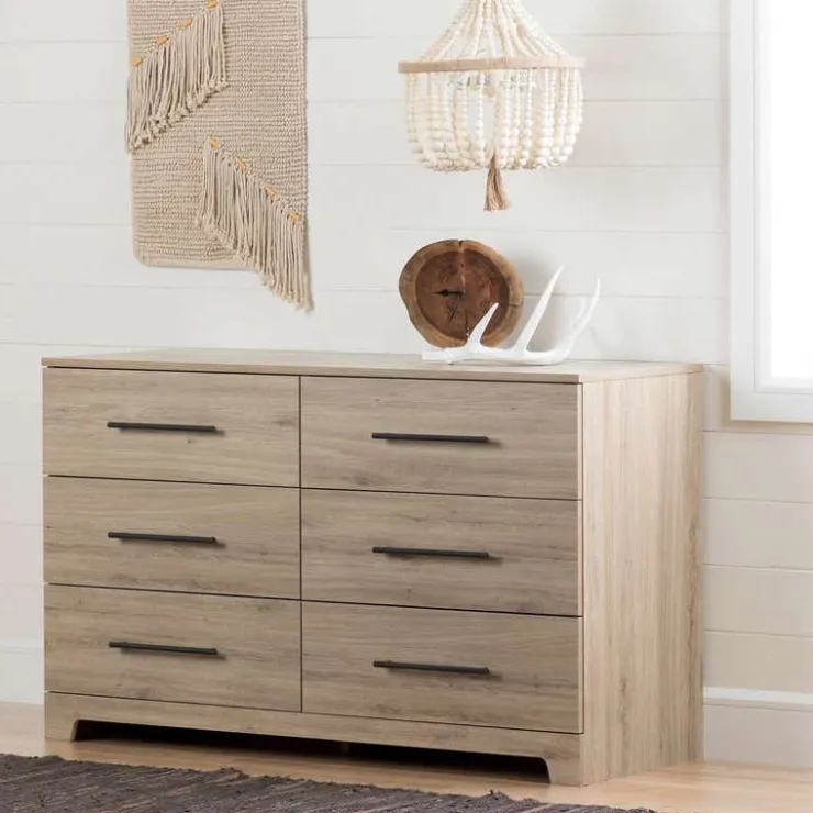 Meubles South Shore 6-Drawer Dresser - South Shore RUSTIC OAK Online