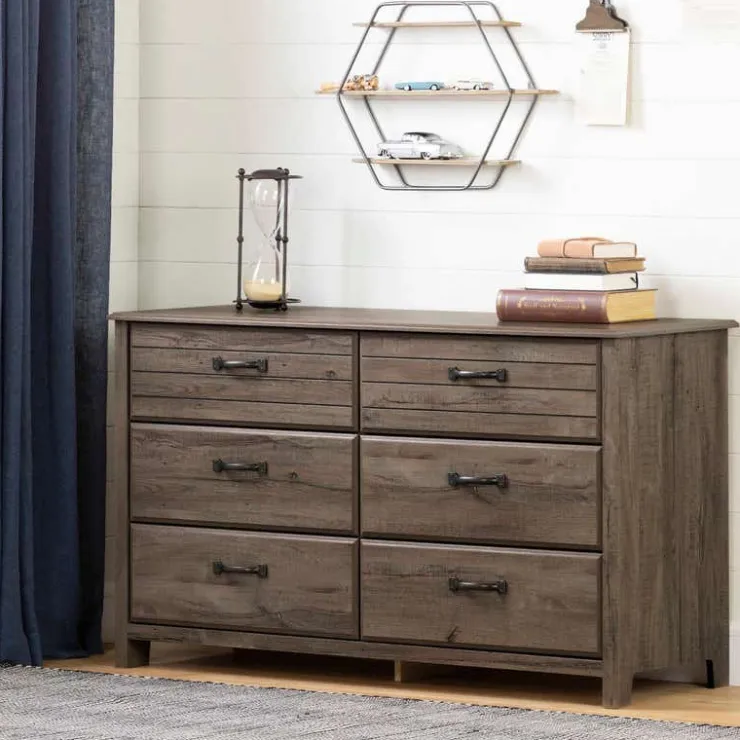 Meubles South Shore 6-Drawer Dresser - South Shore FALL OAK Best