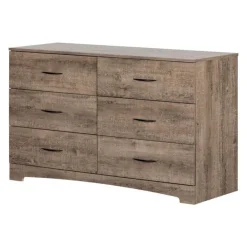 Meubles South Shore 6-Drawer Dresser - South Shore Weathered Oak New