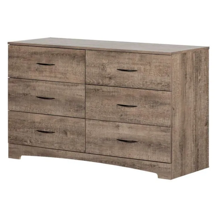 Meubles South Shore 6-Drawer Dresser - South Shore Weathered Oak New