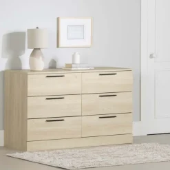 Meubles South Shore 6-Drawer Dresser - South Shore Bleached Oak Discount