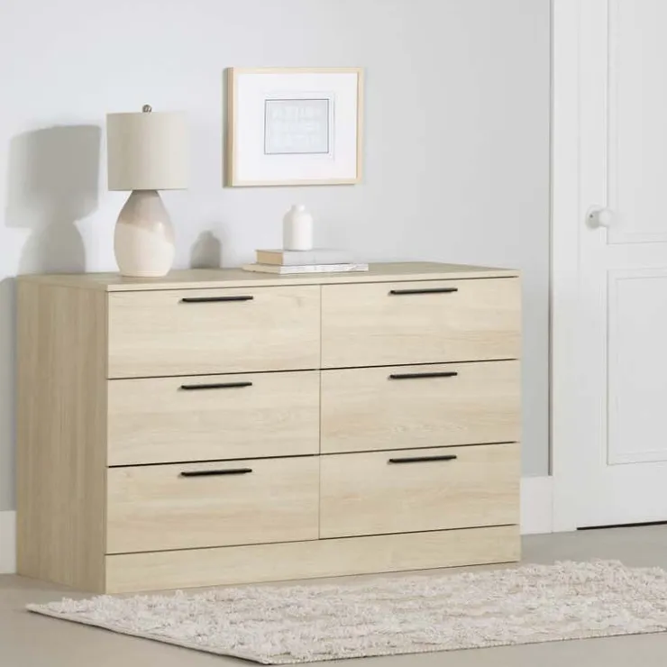 Meubles South Shore 6-Drawer Dresser - South Shore Bleached Oak Discount