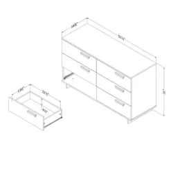 Meubles South Shore 6-Drawer Dresser - South Shore Pure White Sale