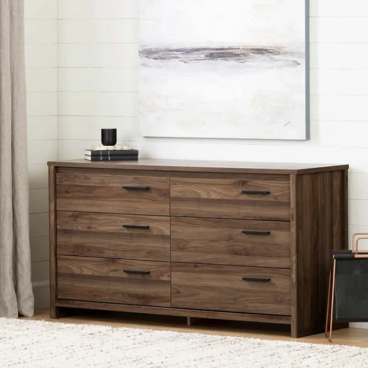 Meubles South Shore 6-Drawer Dresser - South Shore NATURAL WALNUT Clearance
