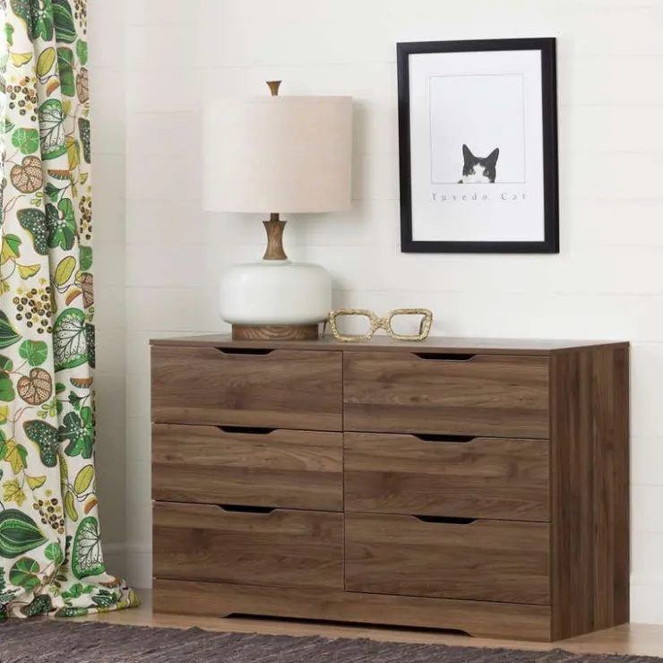 Meubles South Shore 6-Drawer Dresser - South Shore NATURAL WALNUT Hot