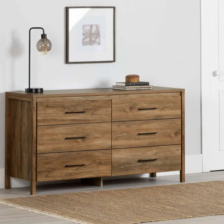 Meubles South Shore 6-Drawer Dresser - South Shore Natural Mango New