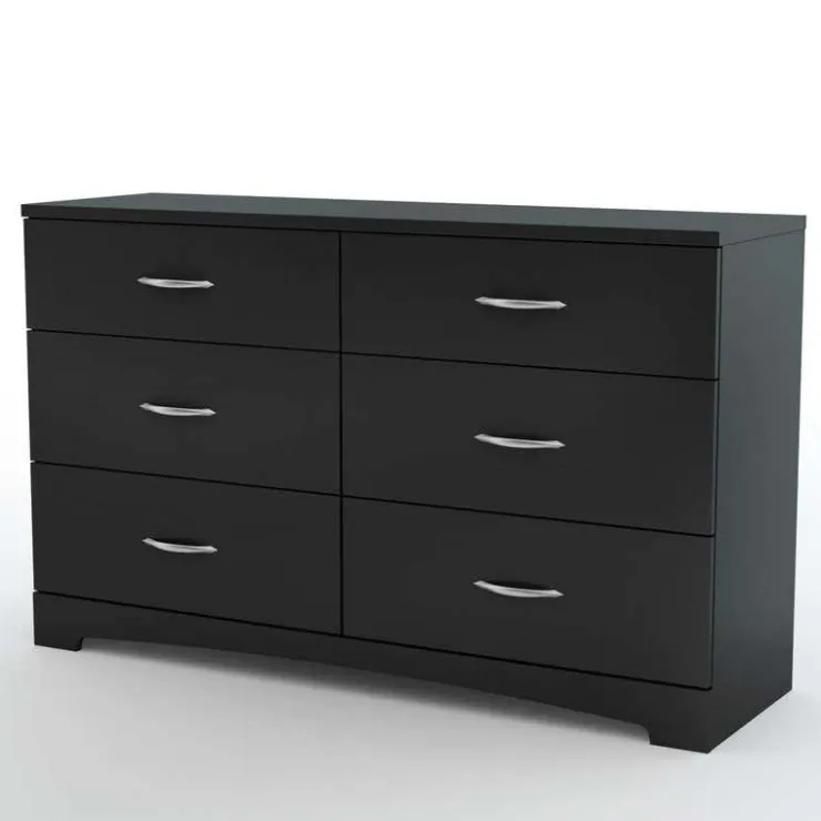 Meubles South Shore 6-Drawer Dresser - South Shore PURE BLACK Hot