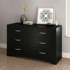 Meubles South Shore 6-Drawer Dresser - South Shore PURE BLACK Hot