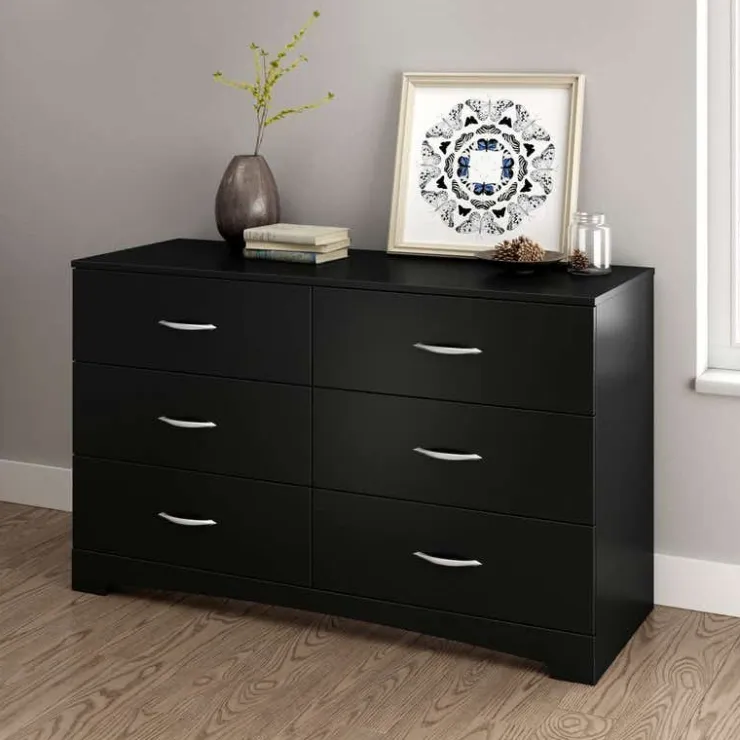 Meubles South Shore 6-Drawer Dresser - South Shore PURE BLACK Hot