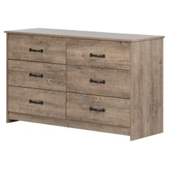 Meubles South Shore 6-Drawer Dresser - South Shore WEATHERED OAK Best