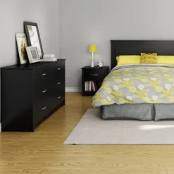Meubles South Shore 6-Drawer Dresser - South Shore Pure Black Best