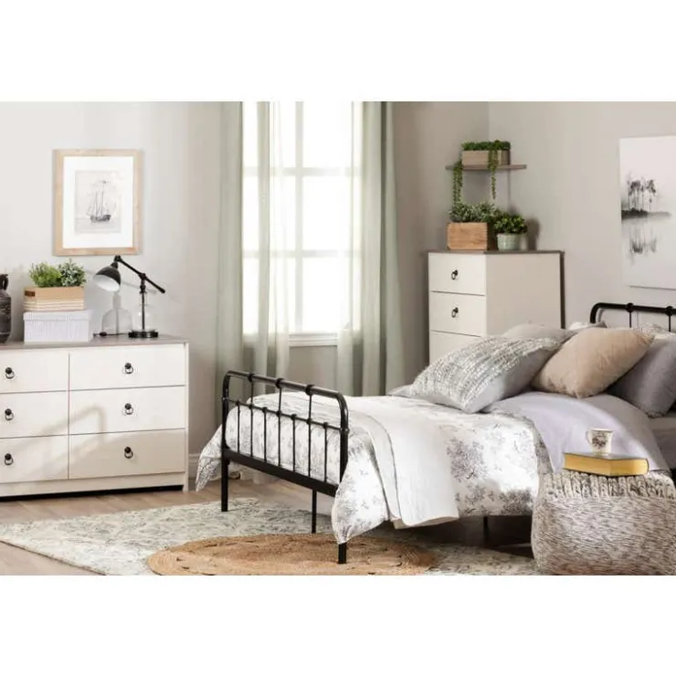 Meubles South Shore 6-Drawer Dresser - South Shore WHITE WASH AND WEATHERED OAK Hot