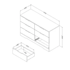 Meubles South Shore 6-Drawer Dresser - South Shore Black Oak Online
