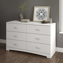 Meubles South Shore 6-Drawer Dresser - South Shore PURE WHITE New