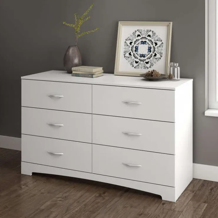Meubles South Shore 6-Drawer Dresser - South Shore PURE WHITE New