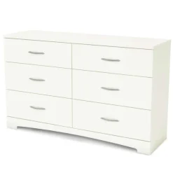 Meubles South Shore 6-Drawer Dresser - South Shore PURE WHITE New
