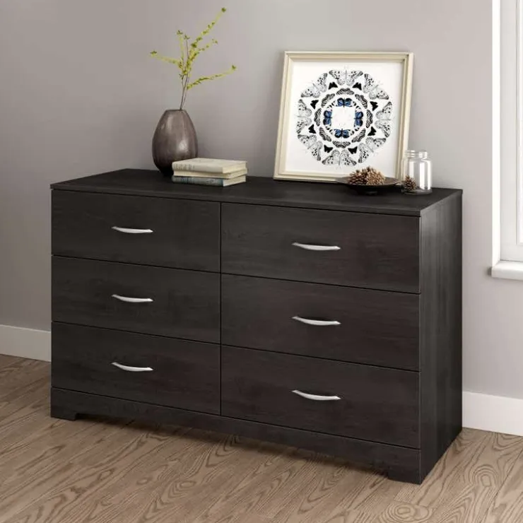 Meubles South Shore 6-Drawer Dresser - South Shore GRAY OAK New