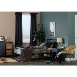 Meubles South Shore 3-Drawer Dresser with Baskets - South Shore Blueberry