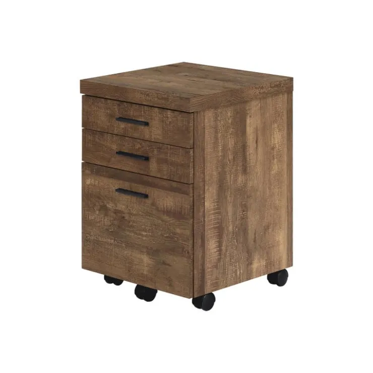 Monarch 3-Drawer Filing Cabinet - Brown Sale