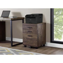 Monarch 3-Drawer Filing Cabinet - Brown Sale