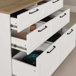Meubles South Shore 6-Drawer Kitchen Island - South Shore Brown Sale