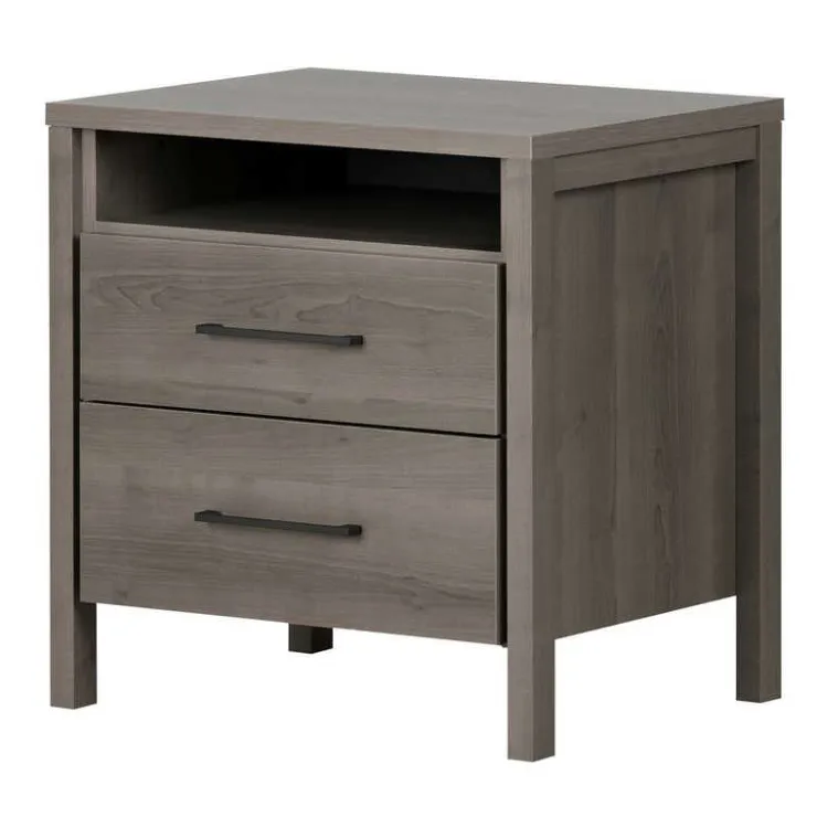 Meubles South Shore 2-Drawer Night Stand - South Shore GRAY MAPLE Best