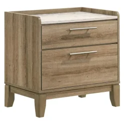 2-Drawer Nightstand Light Brown Best
